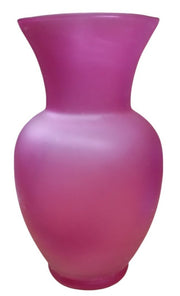 Pink Glass Floral Tabletop Vase/Urn Collectible Decorative Home Decor