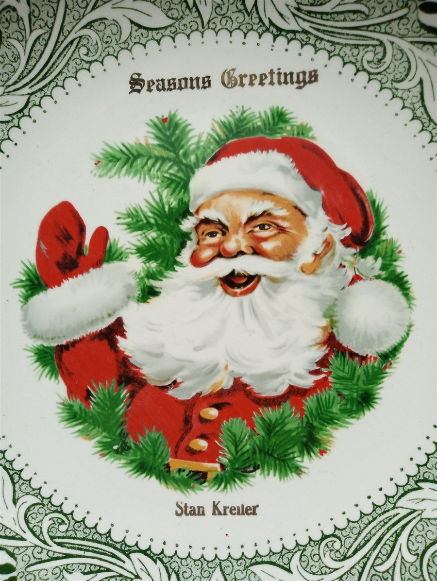 Stan Kreller Seasons Greetings Collectible Plate Vintage Festive Nostalgic