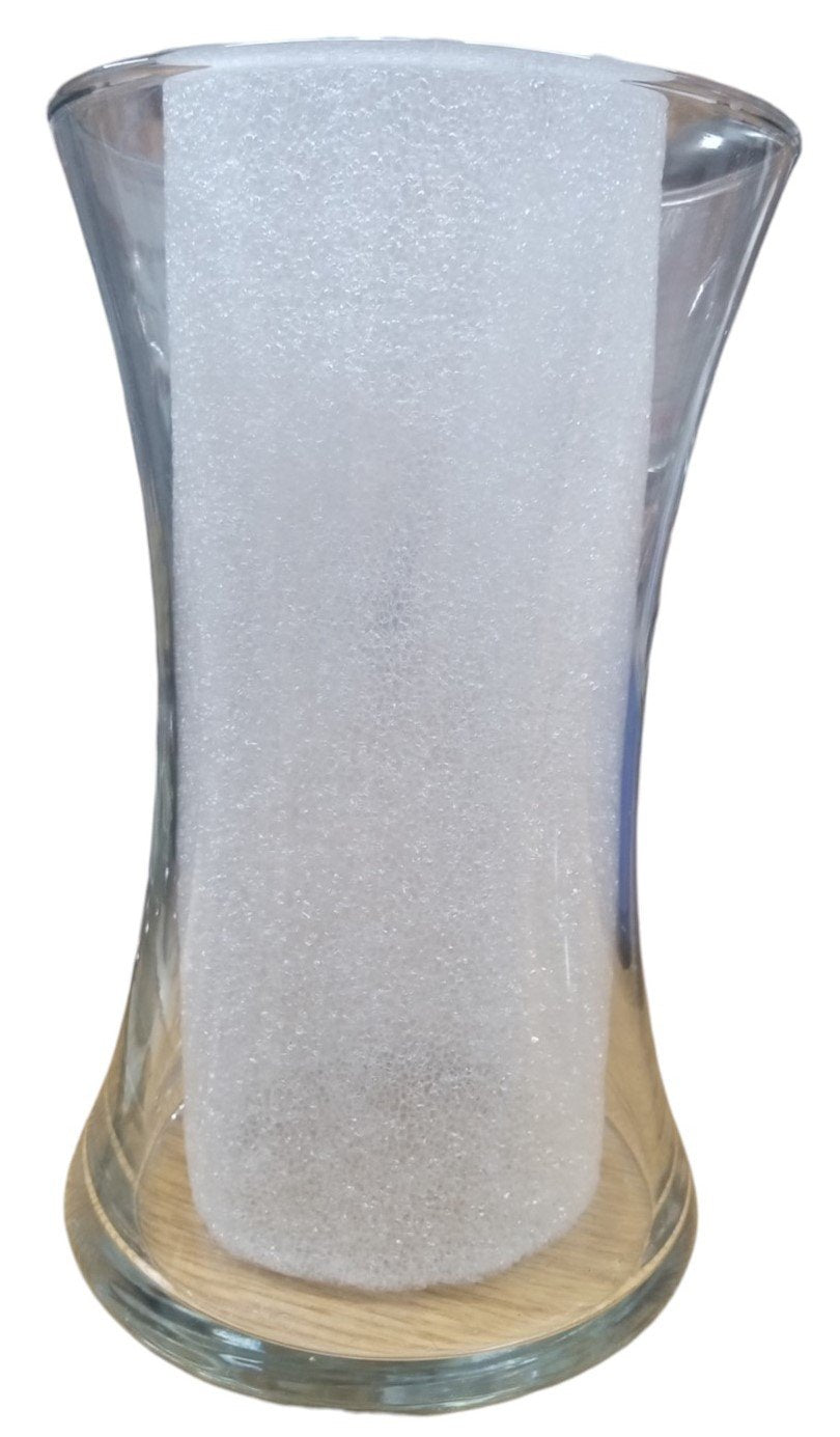 Floral Vases Hourglass Set Of 2 Shape Glass Vintage Collectible Nostalgic