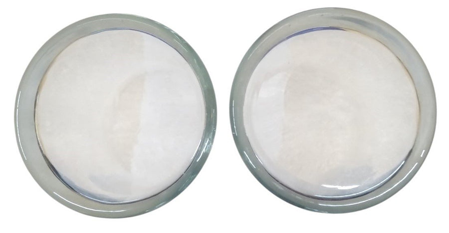 Floral Vases Hourglass Set Of 2 Shape Glass Vintage Collectible Nostalgic