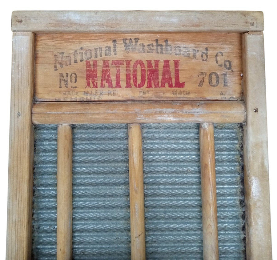 National Washboard Co Wooden Washboard Antique Collectible Nostalgic