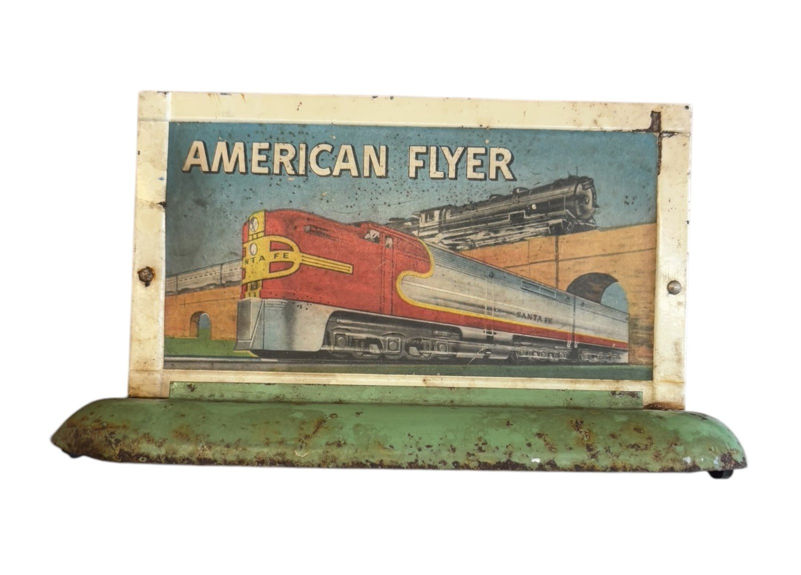 American Flyer Train Billboard Whistling Track Accessory Vintage