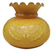 Amber Eagle Glass Lamp Shade Vintage Collectible Patriotic Home Decor