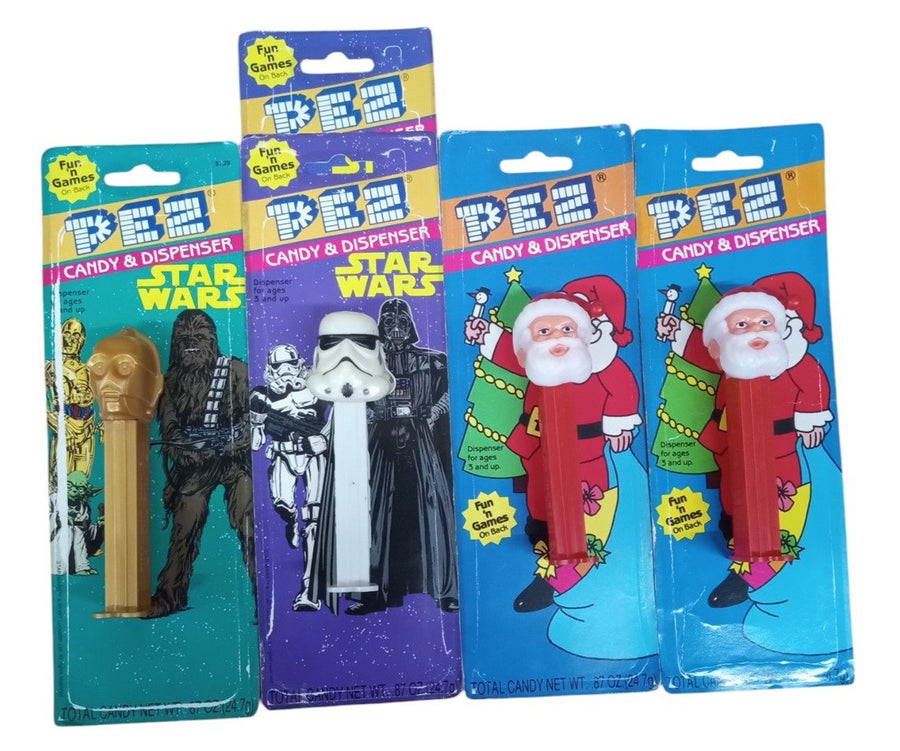 Pez Dispensers Set Of 5 Vintage Retro Collectible Nostalgic Candy Toy 1990s