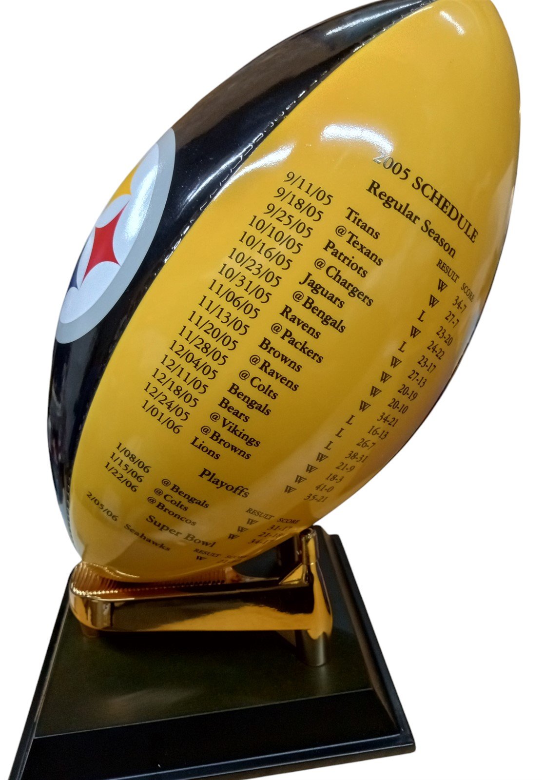 Steelers Super Bowl XL Commemorative Trophy Vintage Danbury Mint 2006 Porcelain