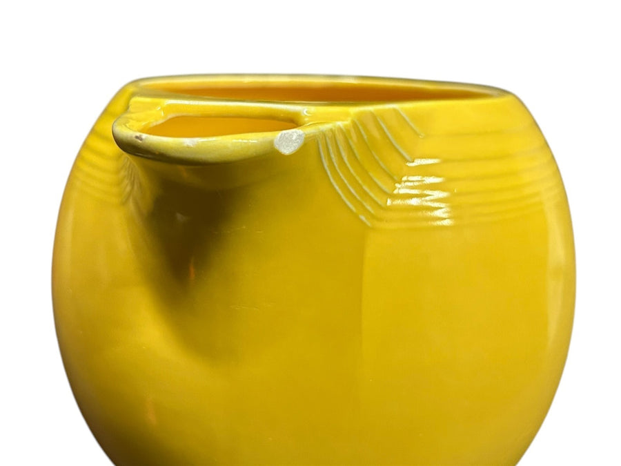 Fiesta - Vintage Yellow Ice Lip Water Pitcher No Lid Homer Laughlin HLC Ceramic Servingware