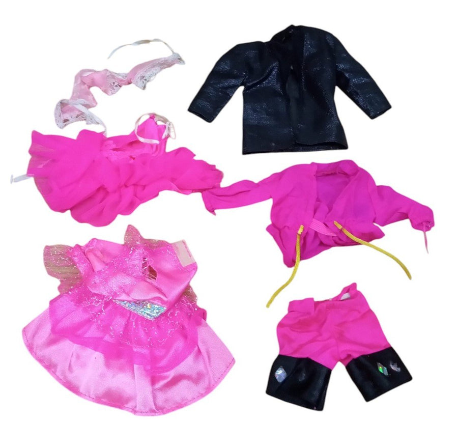 Barbie Pink & Black Clothes Lot Doll Clothing Vintage Collectible Nostalgic