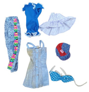 Barbie Blue & Purple Clothes Lot Set Of 10 Vintage Collectible Nostalgic