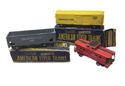 American Flyer Train Lot 3 Vtg Cars 640 Freight 639 Cargo 638 Caboose S-Gauge