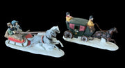 Heritage Village Dover Coach Dickens Sleigh Ride Pair Department 56 Christmas
