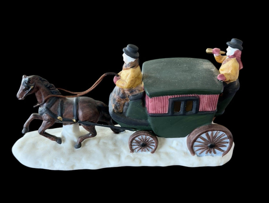 Heritage Village Dover Coach Dickens Sleigh Ride Pair Department 56 Christmas