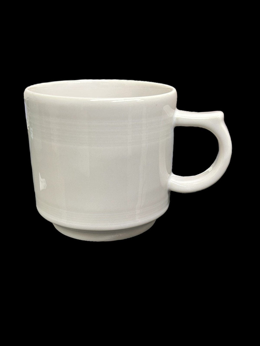 Fiesta - White Stacking Mug Homer Laughlin Ceramic Coffee Cup