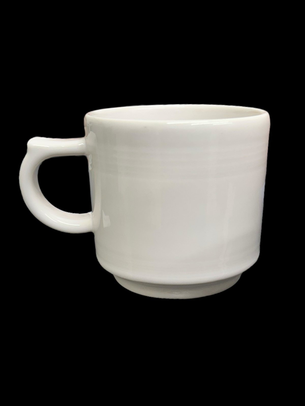 Fiesta - White Stacking Mug Homer Laughlin Ceramic Coffee Cup