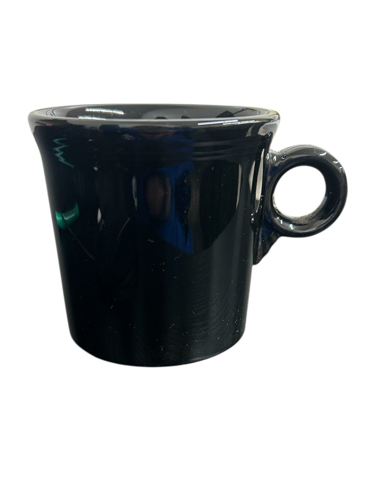 Fiesta - Black Ring Handle Mug Homer Laughlin Ceramic Coffee Cup