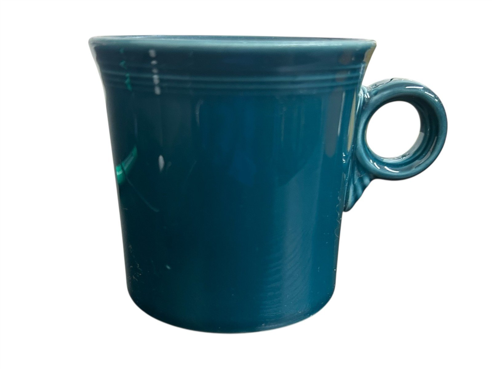 Fiesta - Juniper Green Teal Ring Handle Mug Homer Laughlin Ceramic Coffee Cup