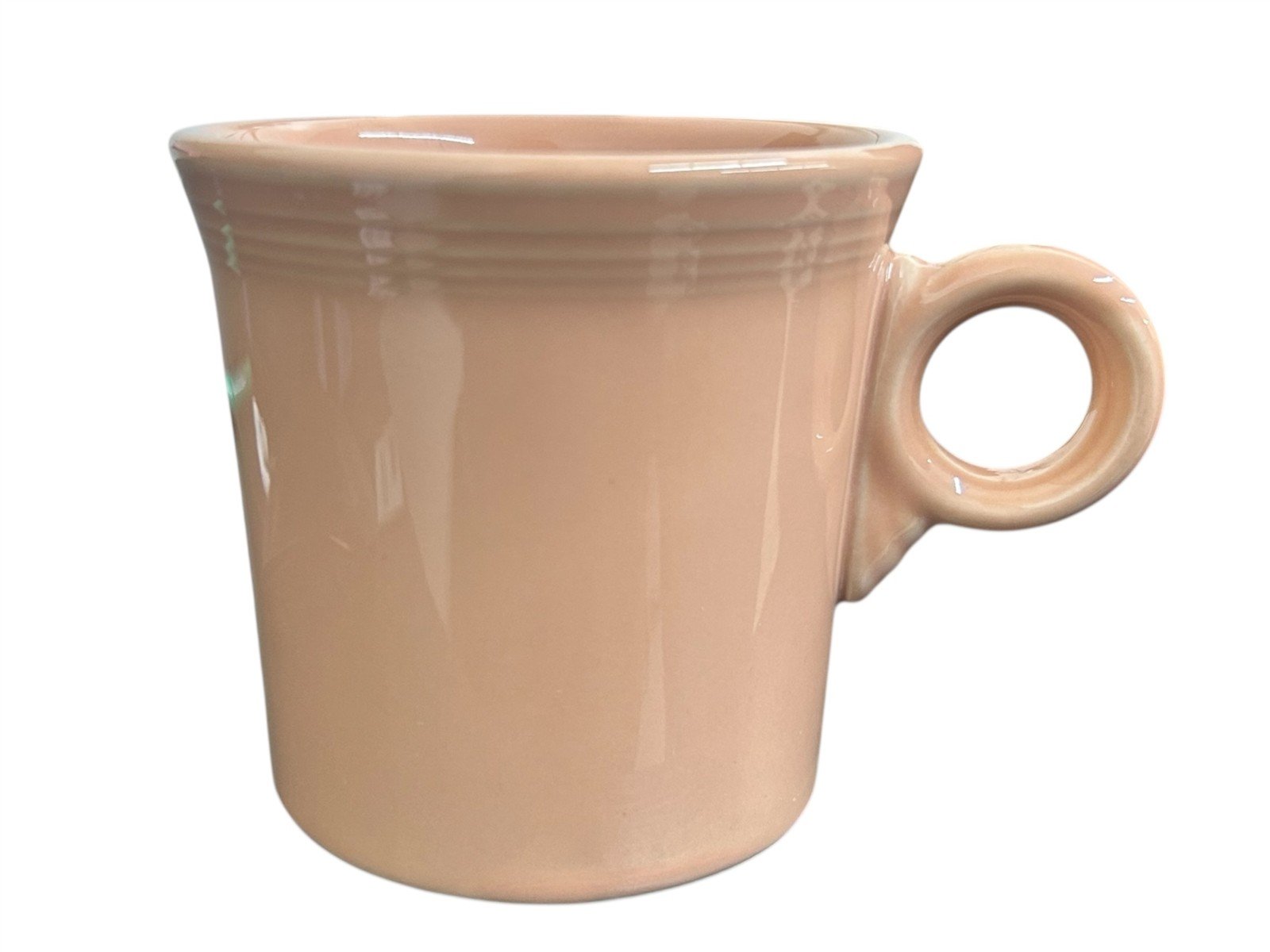 Fiesta - Apricot Pink Ring Handle Mug Homer Laughlin Ceramic Coffee Cup
