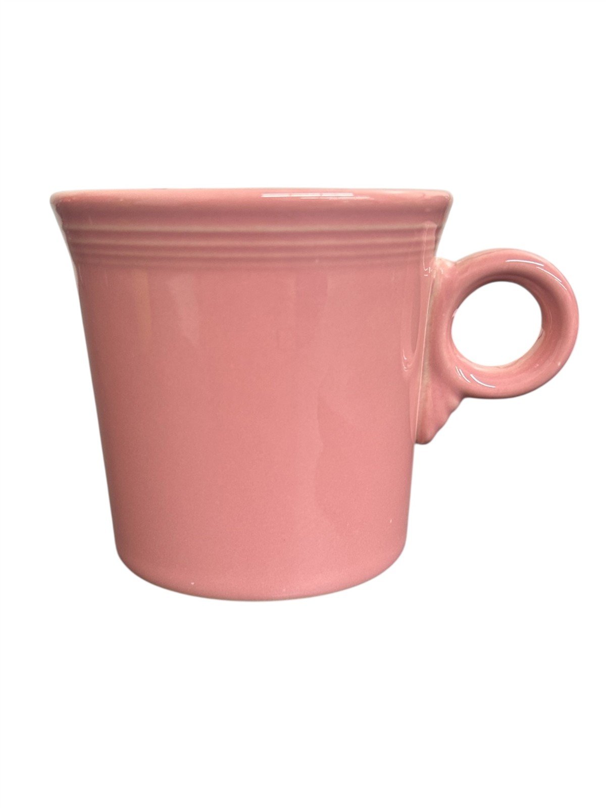Fiesta - Peony Pink Ring Handle Mug Homer Laughlin Ceramic Coffee Cup