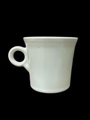 Fiesta - White Ring Handled Mug Homer Laughlin Ceramic Coffee Cup Tea Drinkware