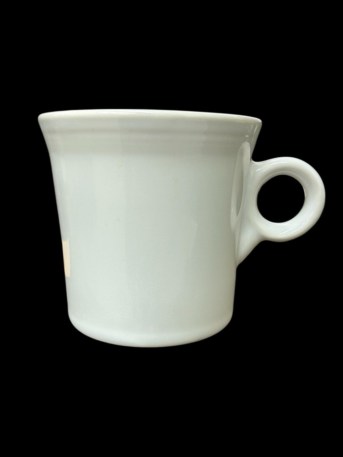 Fiesta - White Ring Handled Mug Homer Laughlin Ceramic Coffee Cup Tea Drinkware