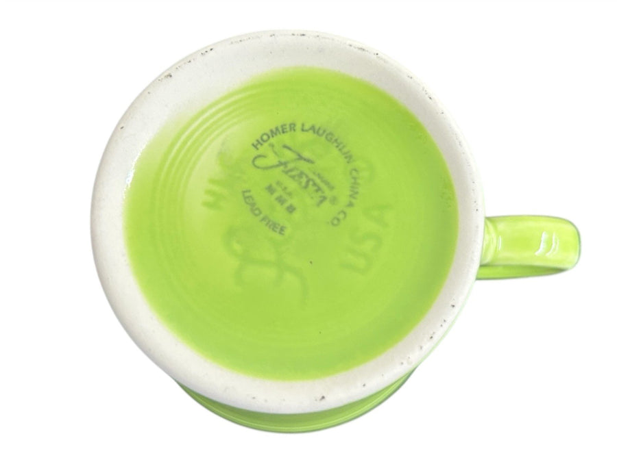 Fiesta - Chartreuse Green Ring Handled Mug Homer Laughlin Ceramic Coffee Cup