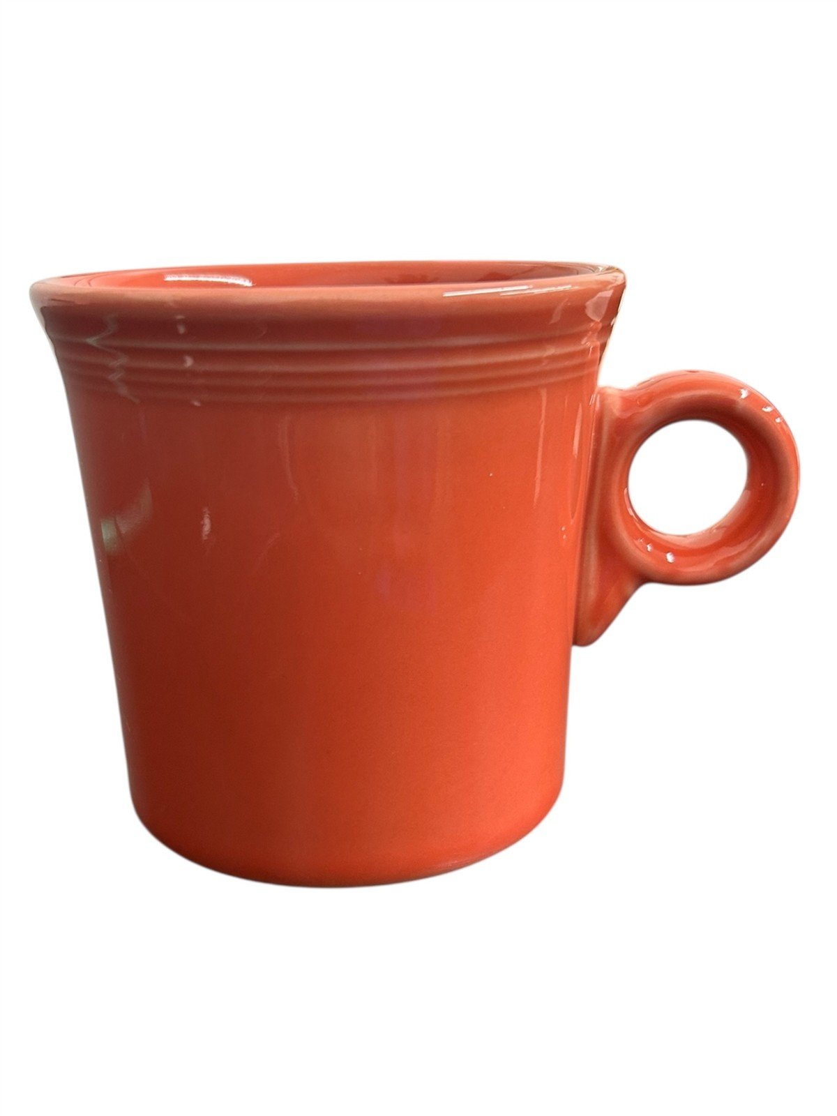 Fiesta - Persimmon Orange Ring Handle Mug Homer Laughlin Ceramic Coffee Cup