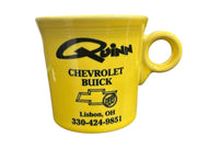 Fiesta - Sunflower Yellow Chevrolet Ring Handle Mug Homer Laughlin Ceramic Cup