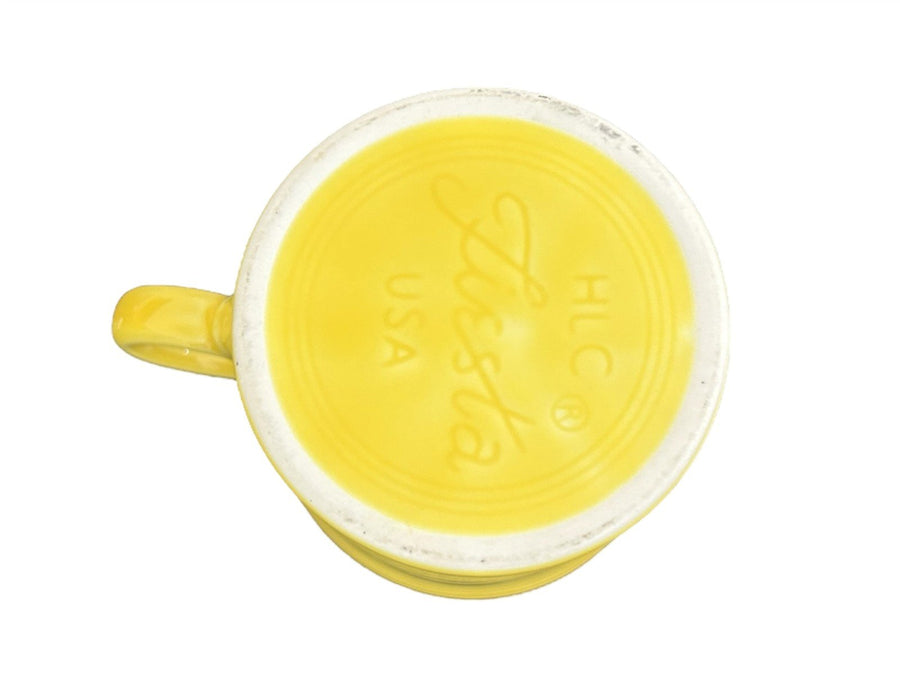 Fiesta - Sunflower Yellow Chevrolet Ring Handled Mug Homer Laughlin Ceramic Cup
