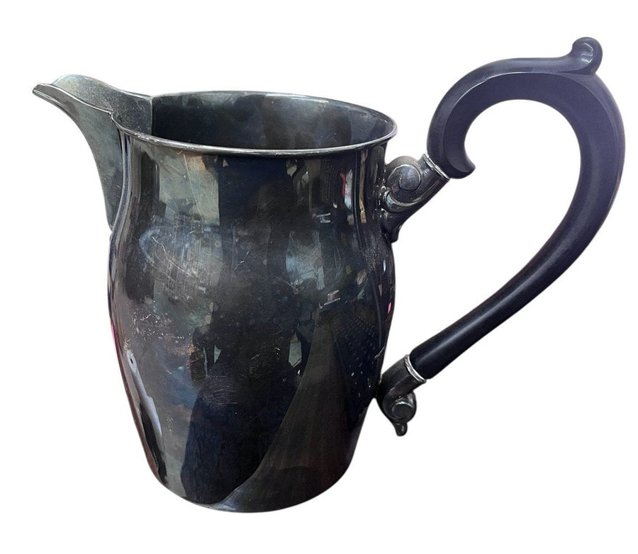 Antique Lunt Silver Plate Water Pitcher Stamped M-40 Ornate Handle