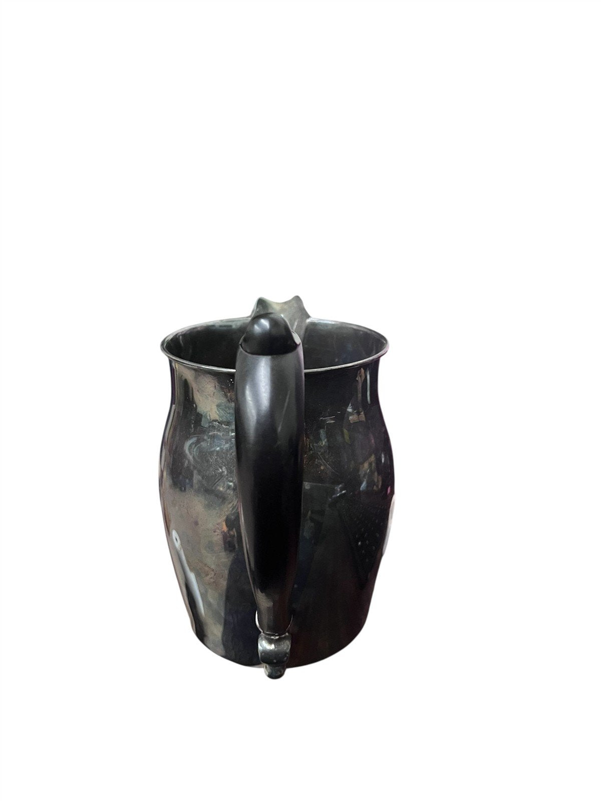 Antique Lunt Silver Plate Water Pitcher Stamped M-40 Ornate Handle