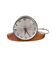 Mid Century 1950's Seth Thomas Wood Mantle Clock Dynaire Working Condition