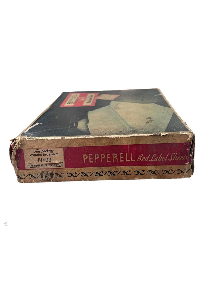 Vintage Pepperell Fabrics Red Label Pre-Laundered Bed Sheets 2 Boxes