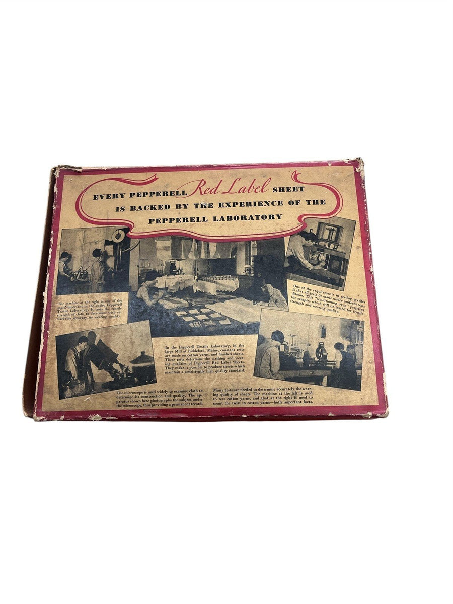 Vintage Pepperell Fabrics Red Label Pre-Laundered Bed Sheets 2 Boxes