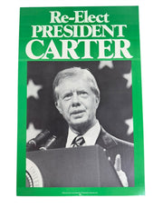 Jimmy Carter Election Poster Democrat Politics Campaign Memorabilia 1980