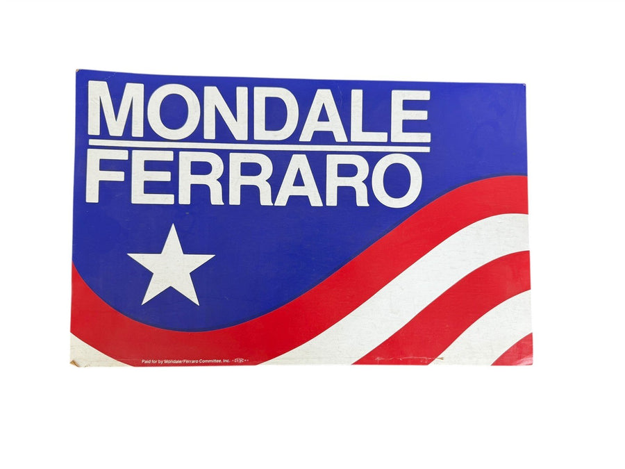 Walter Mondale Geraldine Ferraro Presidential Campaign Poster Democrat 1984