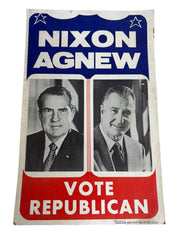 Richard Nixon Spiro T. Agnew Campaign Poster Vote Republican 1968 Election