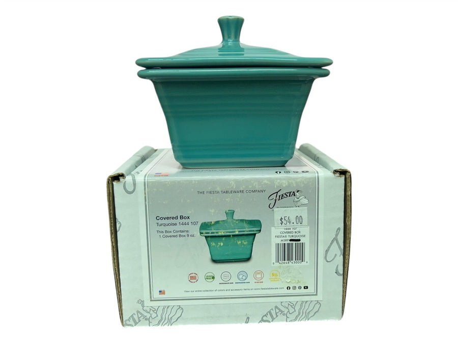 Fiesta - Turquoise Blue Gift Box Belk In Original Box Homer Laughlin Ceramic