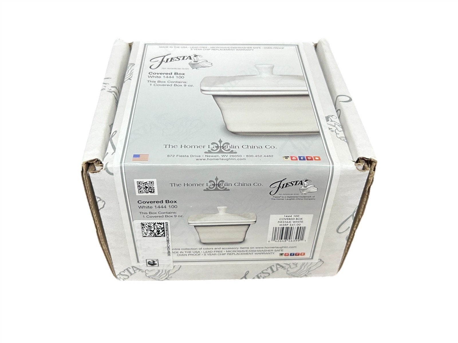 Fiesta - White Neutral Gift Belk Box in Original Box Homer Laughlin 9 Oz Ceramic