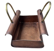 Vintage Copper Hammered Magazine Log Coal Display Holder Made in India