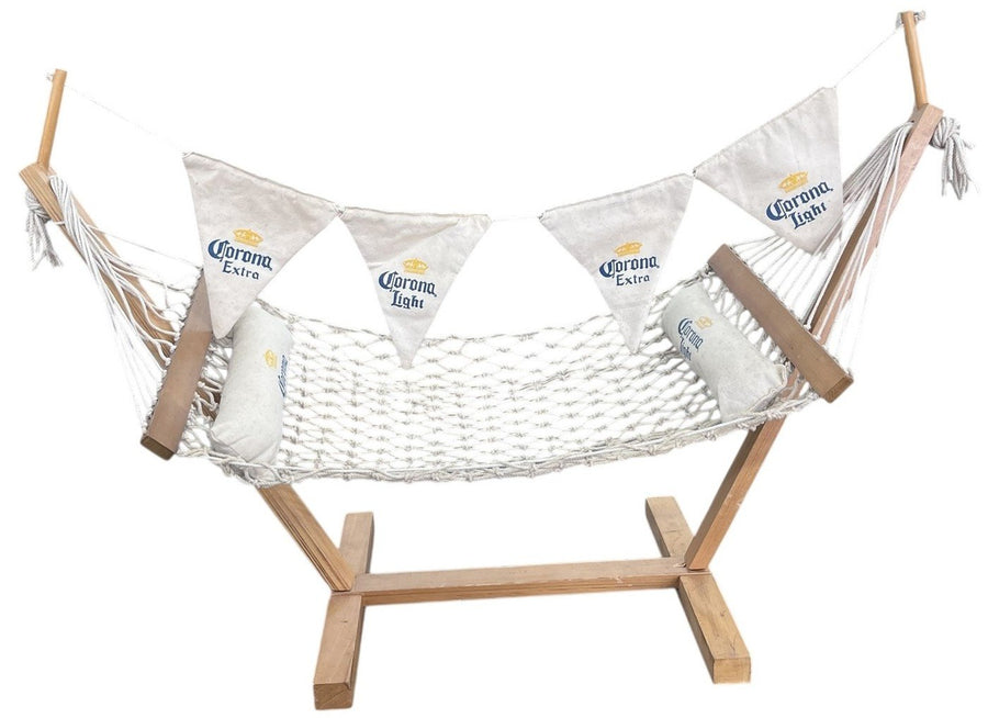 Corona Extra/Corona Light Wooden Swinging Hammock Decorative Collectible Summer