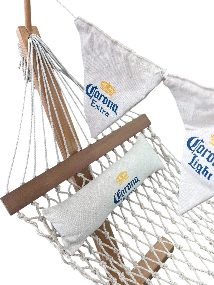 Corona Extra/Corona Light Wooden Swinging Hammock Decorative Collectible Summer