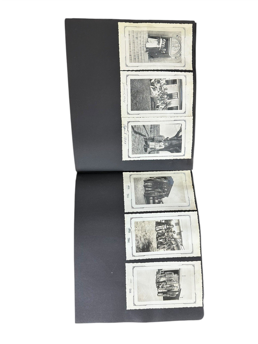 Hard Cover 1940s Solider Photo Album War News Paper Clippings Letters