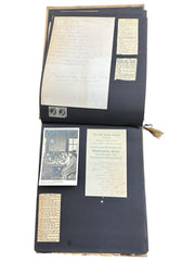 Hard Cover 1940s Solider Photo Album War News Paper Clippings Letters