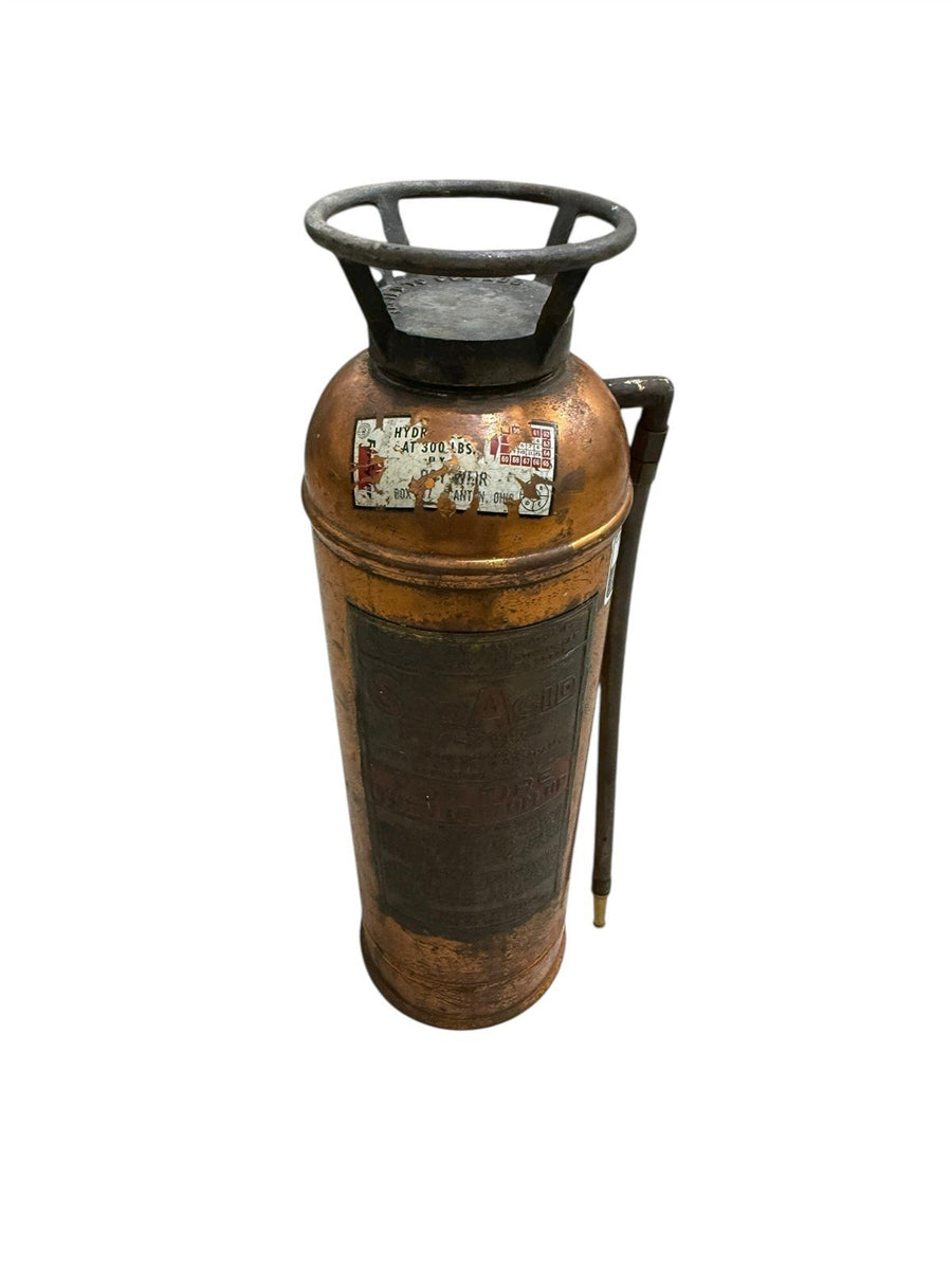 Copper Fire Extinguisher 1970's empty 2 1/2 Gallon Sod Acid "Fyr Fyter" Dayton