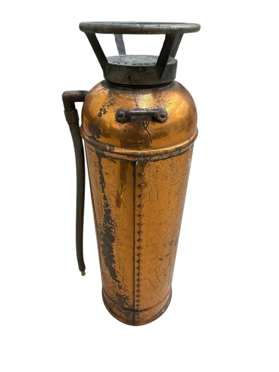 Copper Fire Extinguisher 1970's empty 2 1/2 Gallon Sod Acid "Fyr Fyter" Dayton