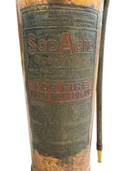 Copper Fire Extinguisher 1970's empty 2 1/2 Gallon Sod Acid "Fyr Fyter" Dayton