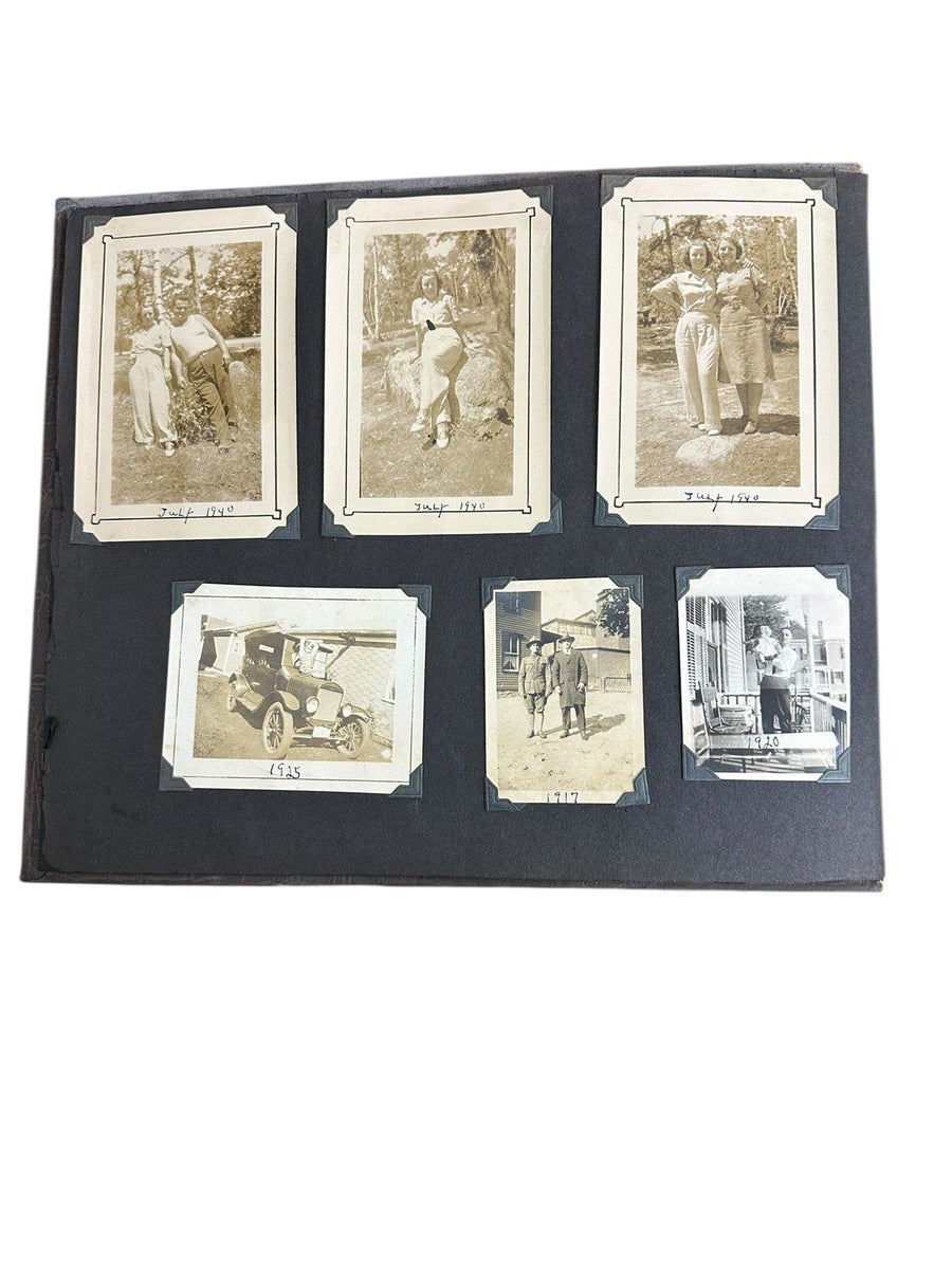 1920s-40s Photo Album Collection Book Chronicling Life Blank Space