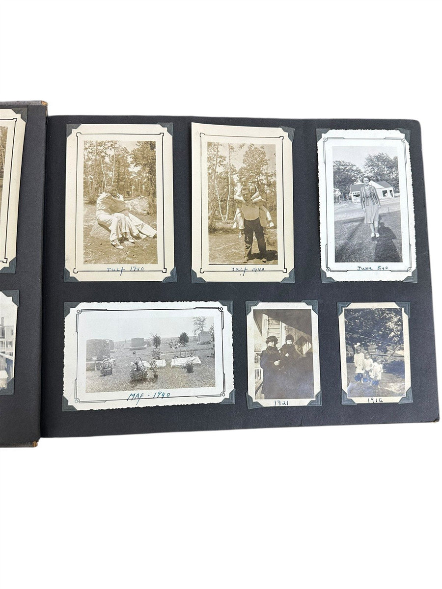 1920s-40s Photo Album Collection Book Chronicling Life Blank Space