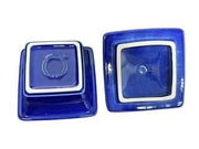 Fiesta - Twilight Blue Covered Belk Box In Original Box Homer Laughlin Ceramic