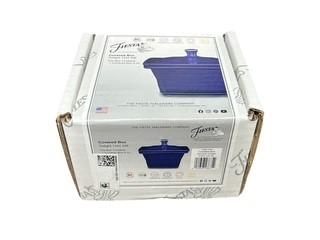 Fiesta - Twilight Blue Covered Belk Box In Original Box Homer Laughlin Ceramic