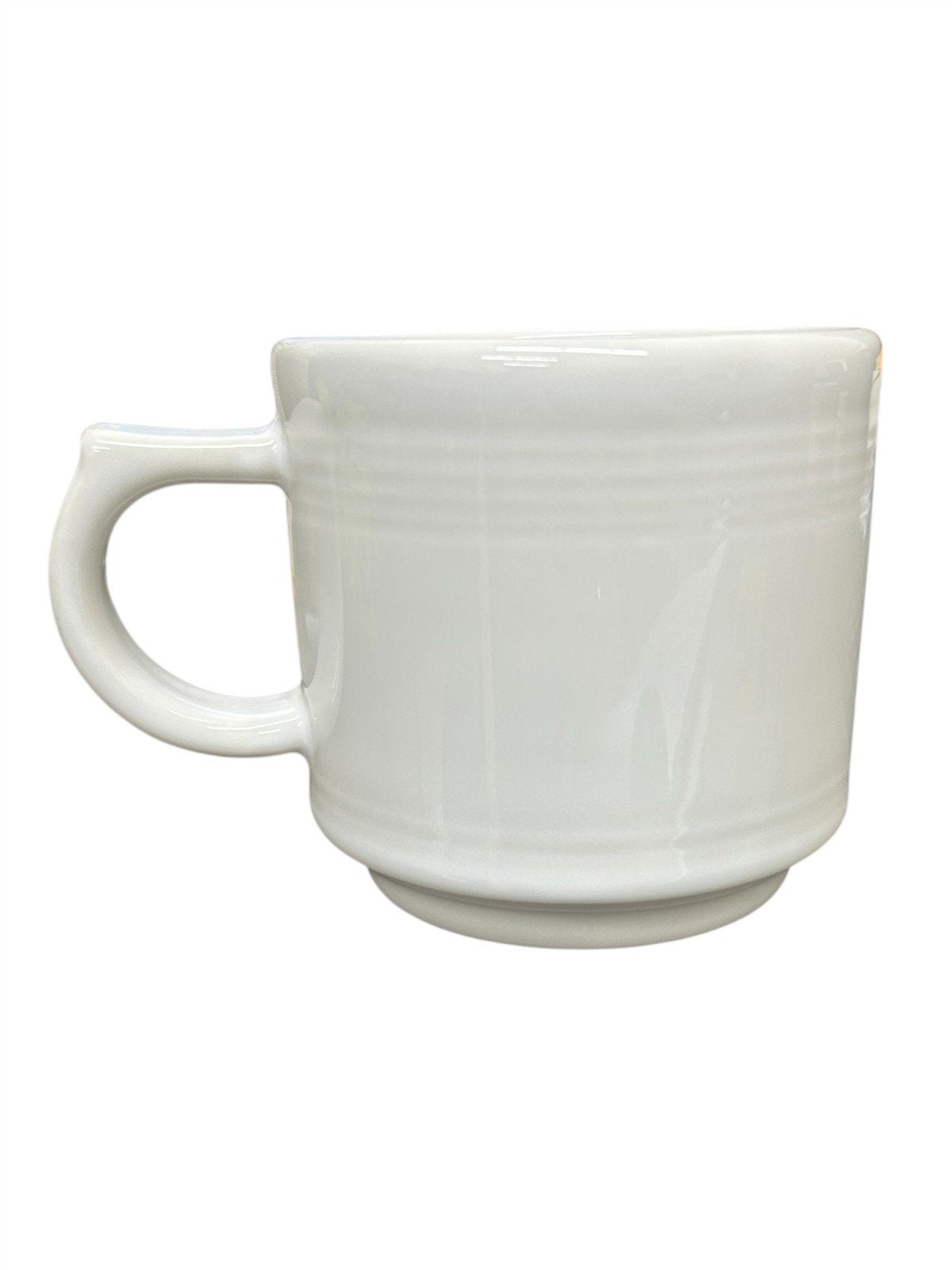 Fiesta - White Snowman Facing Right Stacking Mug Homer Laughlin Ceramic
